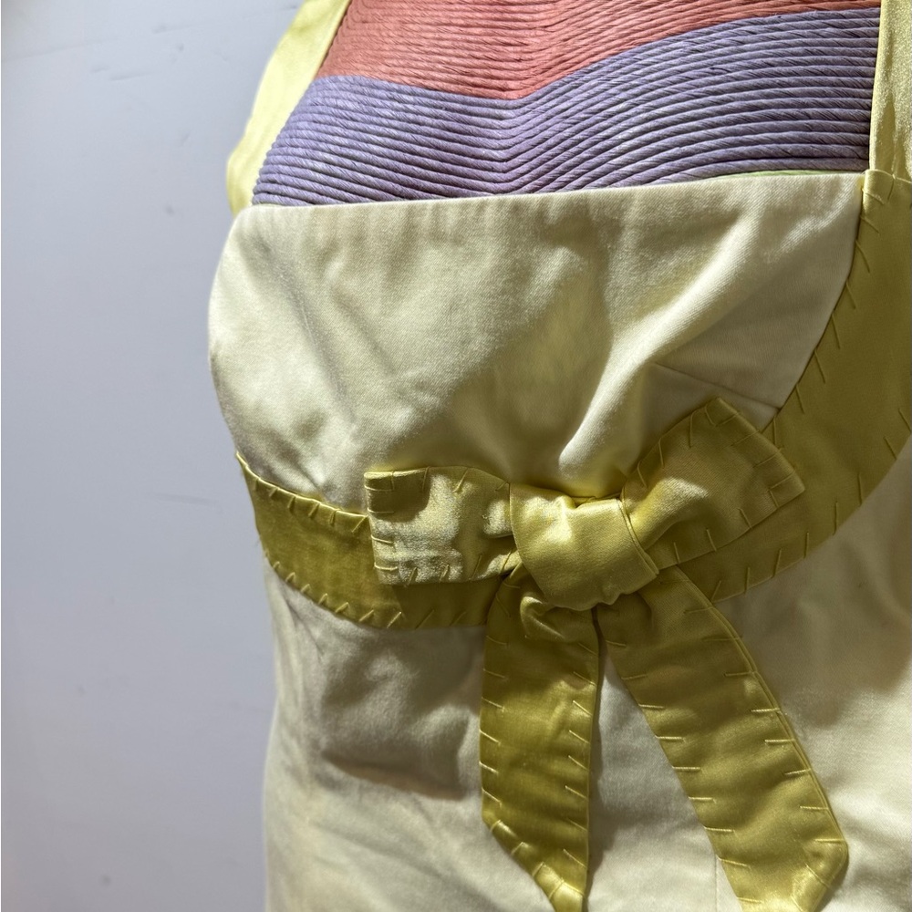 Tara Jarmon Cream and Yellow Fabric